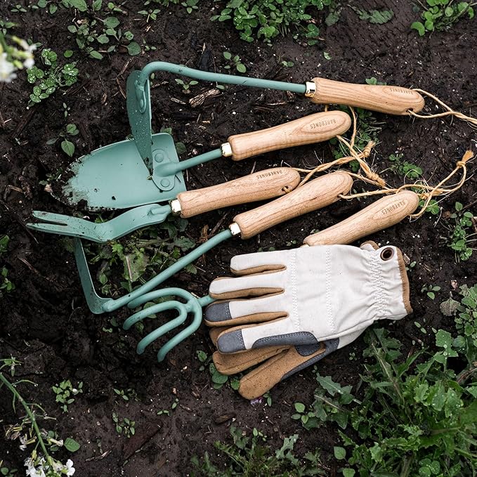 Barebones Japanese Weeding Hoe - Hoe Garden Tool - Durable Stainless Steel Hand Tool for Weeding and Digging (Ash/Mint)