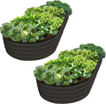 Galvanized Raised Garden Beds Outdoor // 8×4×1 ft (2-Pack) Planter Raised Beds for Gardening, Vegetables, Flowers // Large Metal Garden Box // Patented Tool-Free Design (Black)