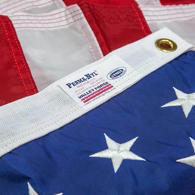 American Flag - 100% Made in the USA - 3' x 5' ft - Koralex II 2-ply Polyester - Sturdy, Durable and Patriotic - Great for Gardens, Homes, Patios and Cars – By Valley Forge Flag