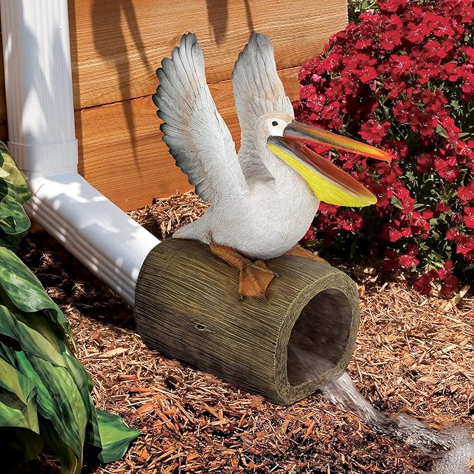 Design Toscano Splash The Pelican RAIN Gutter