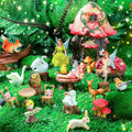 Soaoo Fairy House Garden Figurines Kit Spring Garden Decor Easter Basket Decoration Spring Decoration Outdoor Wildflower Butterfly Fairy Mushroom Party Supplies Micro Landscape Ornaments