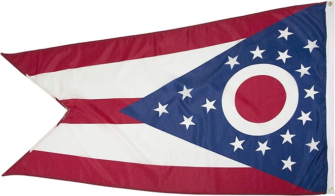 FlagSource Ohio Nylon State Flag, Made in USA, 4x6'