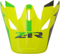 Z1R, Z1R Rise Visor Kit - Hi-Viz Yellow by Z1R, Part Number 0132-1083