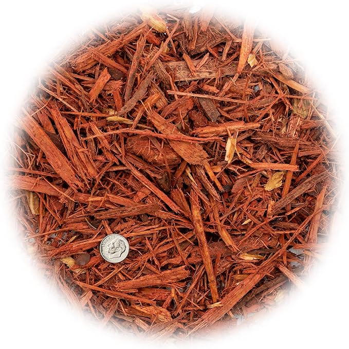 Red Mulch - Improve Soil Fertility and Insulate Plant Roots - 10 QUARTS