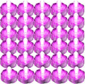 Bright LED Floral Tea Light Vase Submersible Lights for Party Wedding (Pink, 30 Pack)