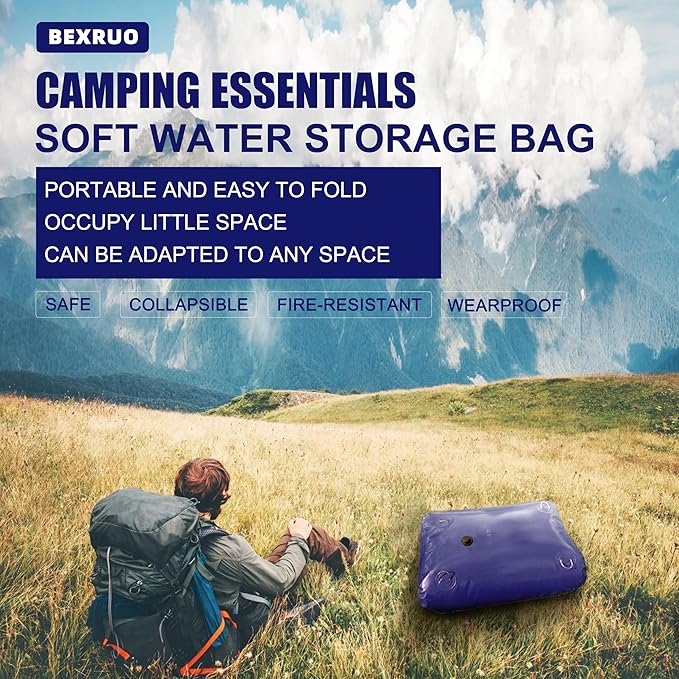 1000Gal Portable Water Storage Bladder, Foldable Large Capacity Container Water Tank, Agricultural Irrigation, Camping, Firefighting, Outdoor Household Water