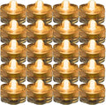 Super Bright LED Floral Tea Light Submersible Lights for Party Wedding (Amber, 60 Pack)