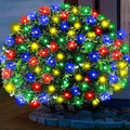 6Ftx4Ft LED Christmas Net Lights Green Wire,Connectable UL Certified Waterptoof Net Lights for Bushes Trees Shurb Garden Outdoor Christmas Decorations
