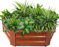 Sunnydaze 11.75" H Raised Metal Garden Bed - Galvanized Raised Garden Bed Outdoor for Vegetables and Flowers - Woodgrain - Hexagon