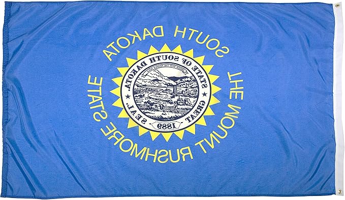 FlagSource South Dakota Nylon State Flag, Made in the USA, 3x5'