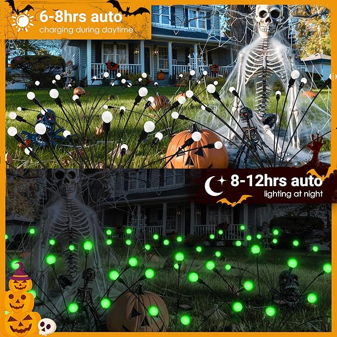 Solar Garden Lights for Outdoor, Green