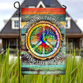 FLAGWIX American Flag, Peace Sign Hippie Flag, Imagine All The People Living Life In Peace - 4th of July Decorations, Garden Flag 12x18 - USA Flags Premium Polyester, Decorative Indoor Outdoor Flag