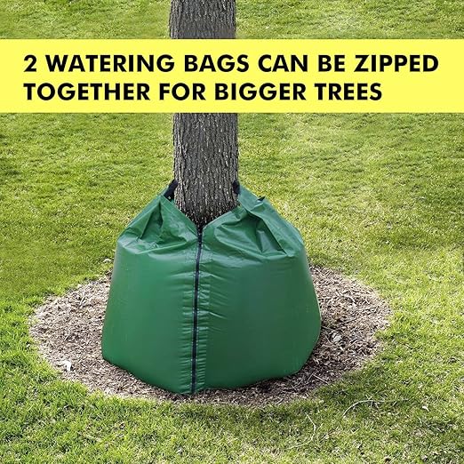 REMIAWY Tree Watering Bag 20 Gallon Watering Bag for Trees with Heavy Duty Zipper Premium PVC Tree Bags Slow Release Drippers Bag for Trees (5 Pack 5-8 Hours Releasing Time)
