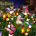Solar Butterfly Lights Outdoor, 4 Pack 24 LED Solar Garden Lights Outdoor Waterproof,Solar Outdoor Lights Garden Decor for Yard,Patio,Lawn,Pathway