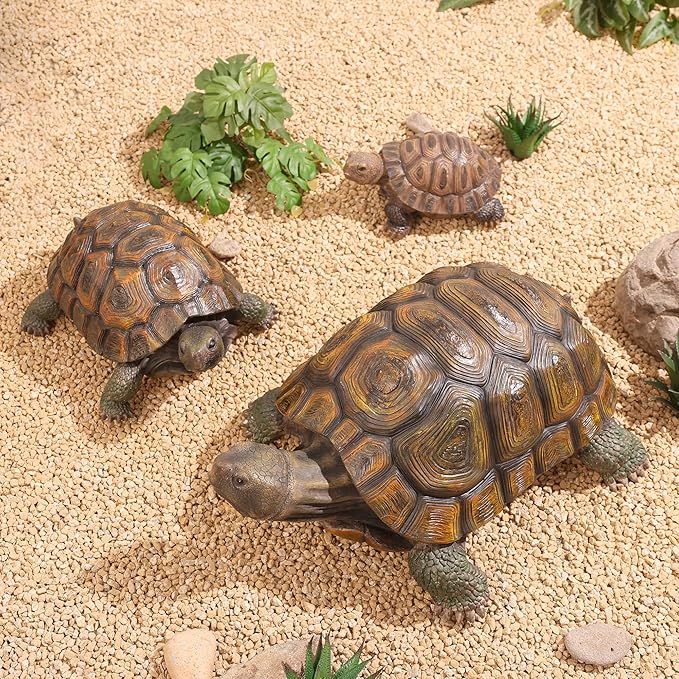 Turtle Statue, Resin Garden Sculpture Indoor/Outdoor Yard Lawn Ornament,Home Decor (Medium)