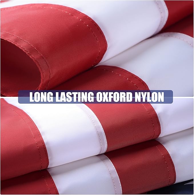 American Flag 30x50 Outside, US Flags for Outdoor Indoor, Heavy Duty Durable, Deluxe Embroidered Stars, Brass Grommets, Sewn Stripes, Vivid Color, Fade Resistant and waterproof
