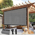 Outdoor 90% Sun Shade Cloth with Grommets, 6 X 14 FT Pergola Shade Cover for Garden Patio Carport Kennel Swimming Pool, Light Grey (We Make Custom Size)