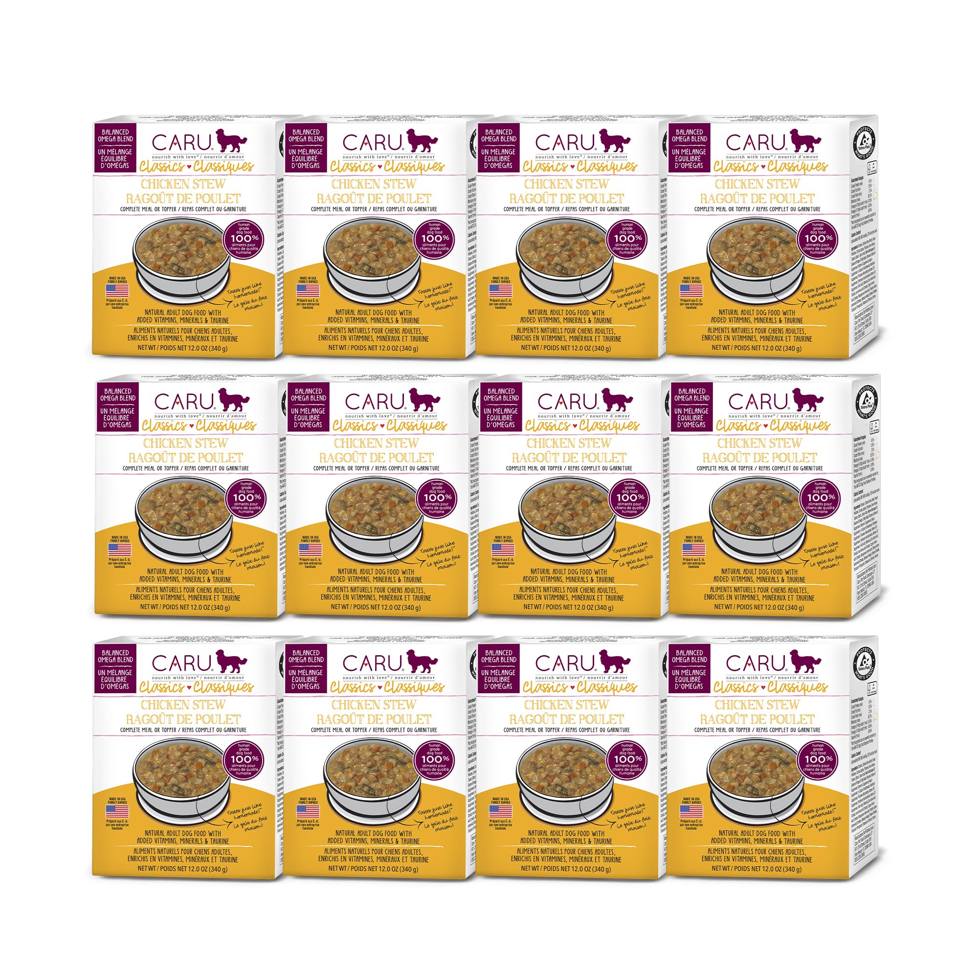 BestBy01/26 Caru Classics Chicken Stew Wet Dog Food 12oz Case of 12
