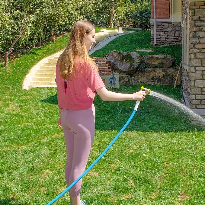 Fevone 35 ft Garden Hose, Heavy Duty Water Hose, Hybrid Polymer, Kink Resistance, Flexible, Durable, Leak Free, Aluminum Fittings, 3/4" GHT, 5/8" ID, 600 Psi, Drinking Water Safe