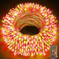 KNONEW 403ft 1000 LED String Lights Outdoor Christmas Lights 8 Modes & Timer Fairy Light Plug in Waterproof LED String Lights for Xmas Yard Tree Wedding Decorations (Red and Warm White)