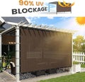 VICLLAX Shade Fabric Sun Shade Cloth with Every 2 FT Grommets for Patio Garden Pergola Cover Canopy 12x12 FT, Mocha