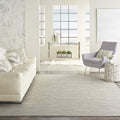 Nourison Positano Indoor-Outdoor Light Grey 5' x 7' Area Rug, Easy Cleaning, Non Shedding, Bed Room, Living Room, Dining Room, Backyard, Deck, Patio (5x7)