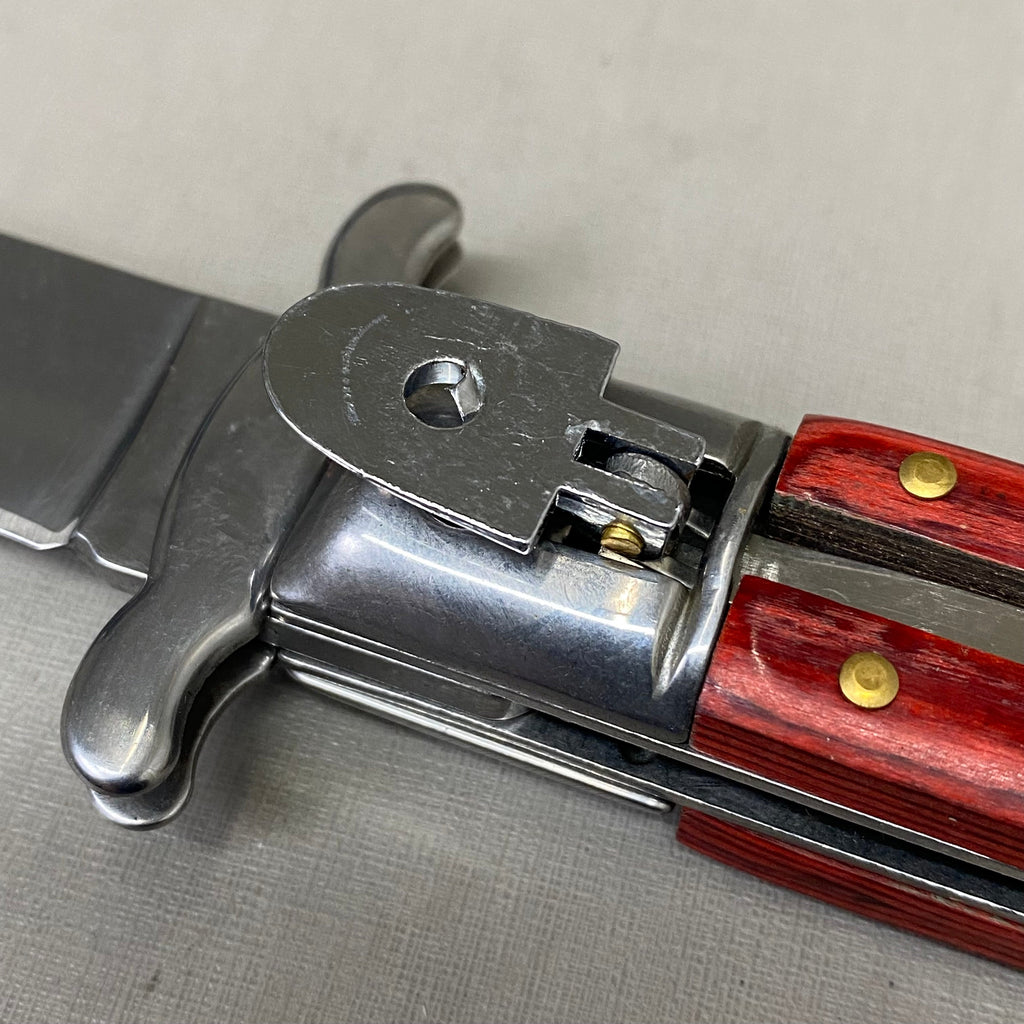 ZA@ ARMED FORCE TACTICAL Handcrafted OTF Pocket Knife 3.5" Blade 8" Overall Length Red ST-10WD