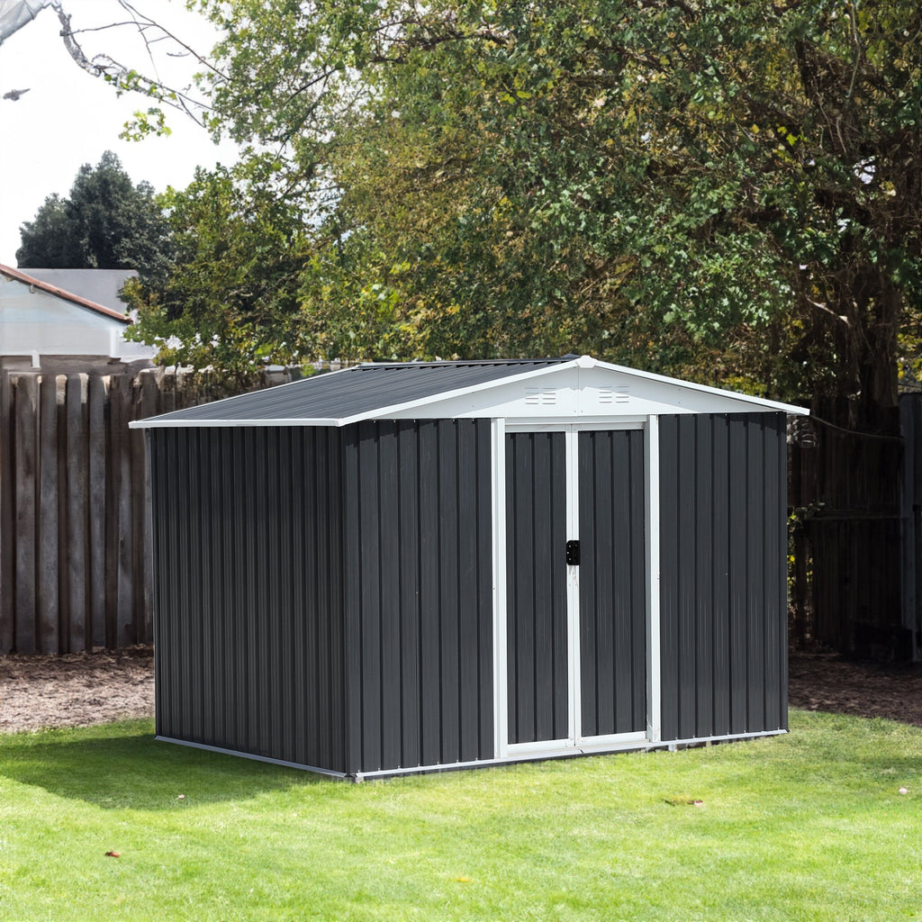 GO 47.2" Large Wooden Dog House Outdoor, Outdoor & Indoor Dog Crate, Cabin Style, With Porch, 2 Doors