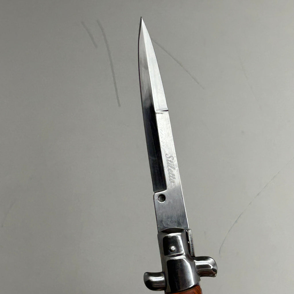ZA@ ARMED FORCE TACTICAL Hand Crafted OTF Pocket Knife 9" Knife 4" Blade Red/Wood ST-7WD