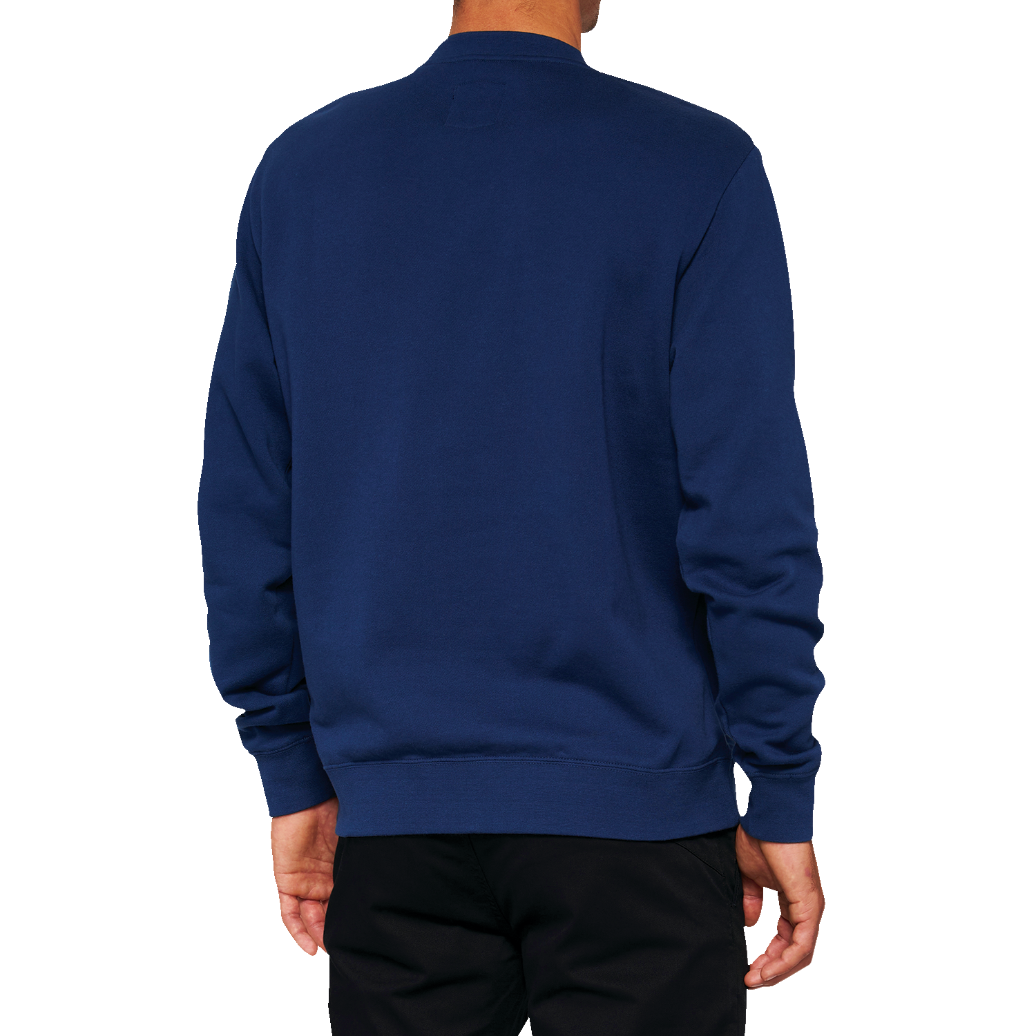 100% Icon Long-Sleeve Fleece Sweatshirt - Navy - Small 20026-00015