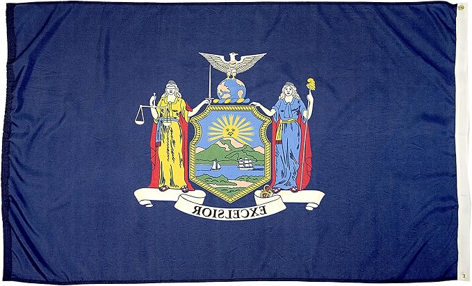 FlagSource New York Nylon State Flag, Made in USA, 4x6'