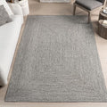 nuLOOM 5' Round Solid Hand Braided Indoor/Outdoor Area Rug, Pet-Friendly, High Traffic, Weather Resistant, for Patio, Balcony, Bedroom, Living, Dining Room, Wynn Salt and Pepper