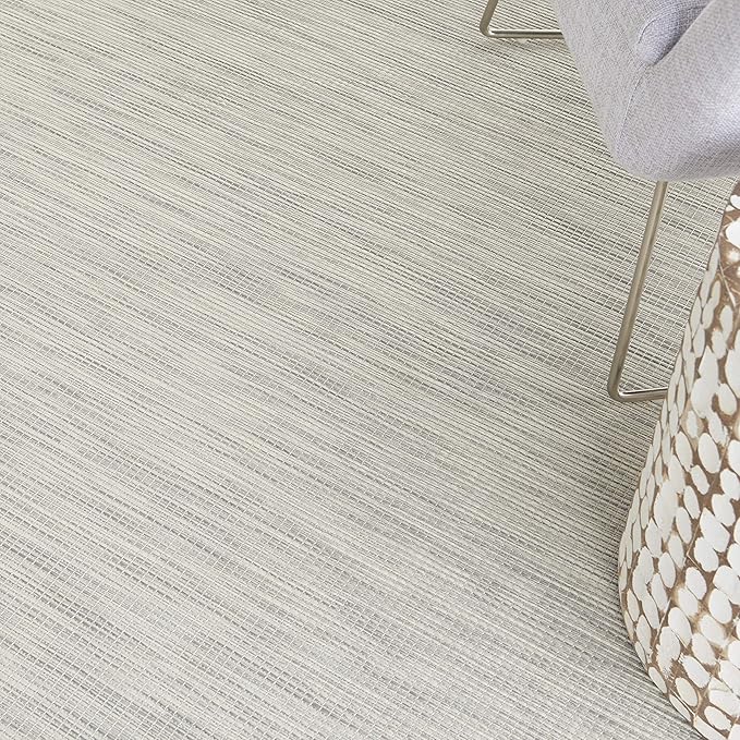 Nourison Home Positano 6' x 9' Light Gray Fabric Modern Indoor/Outdoor Area Rug
