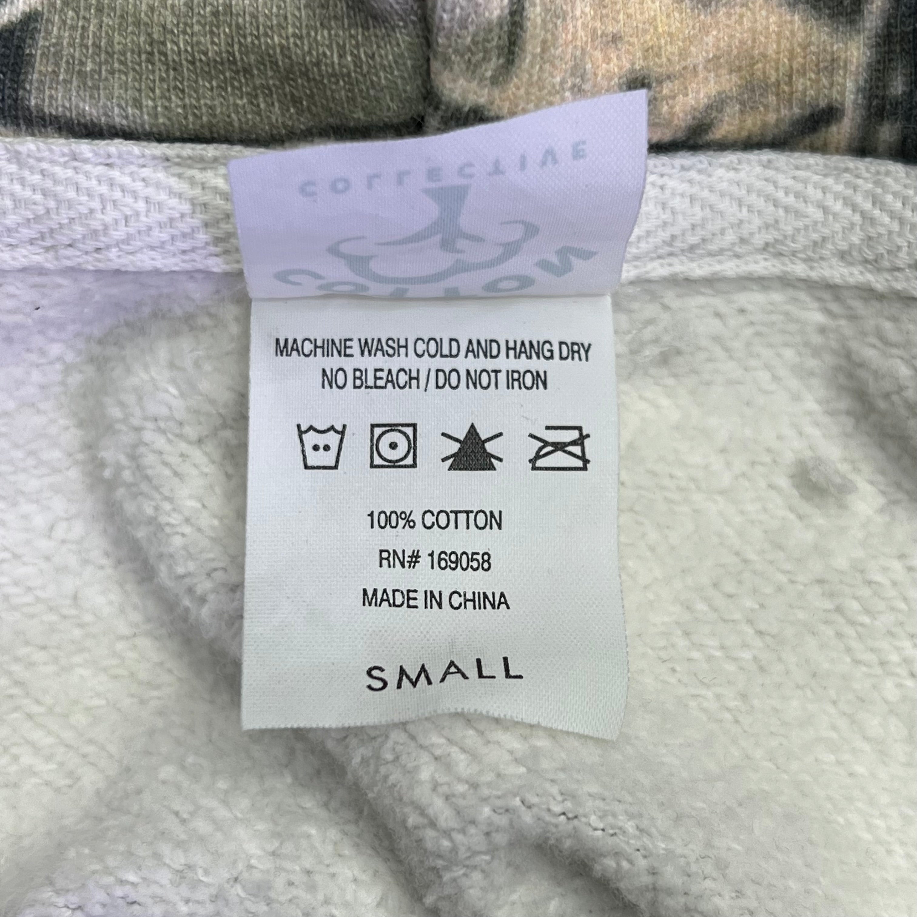 COTTON COLLECTIVE Special Hoodie 100% Cotton Fleece Unisex Sz S Camo Pattern