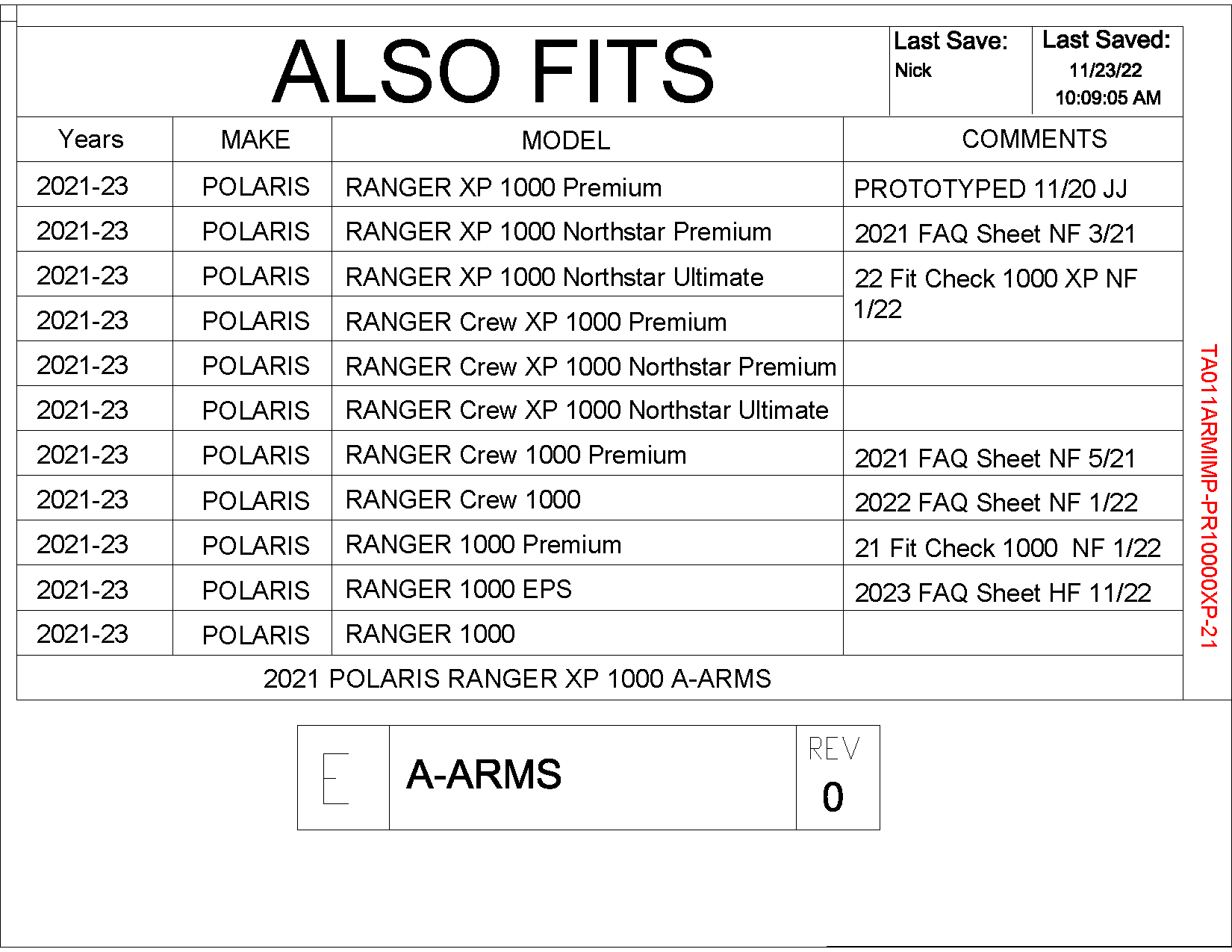 Trail Armor A-Arm Guard for 2021-23 Polaris Ranger 1000 / Crew XP / XP 1000