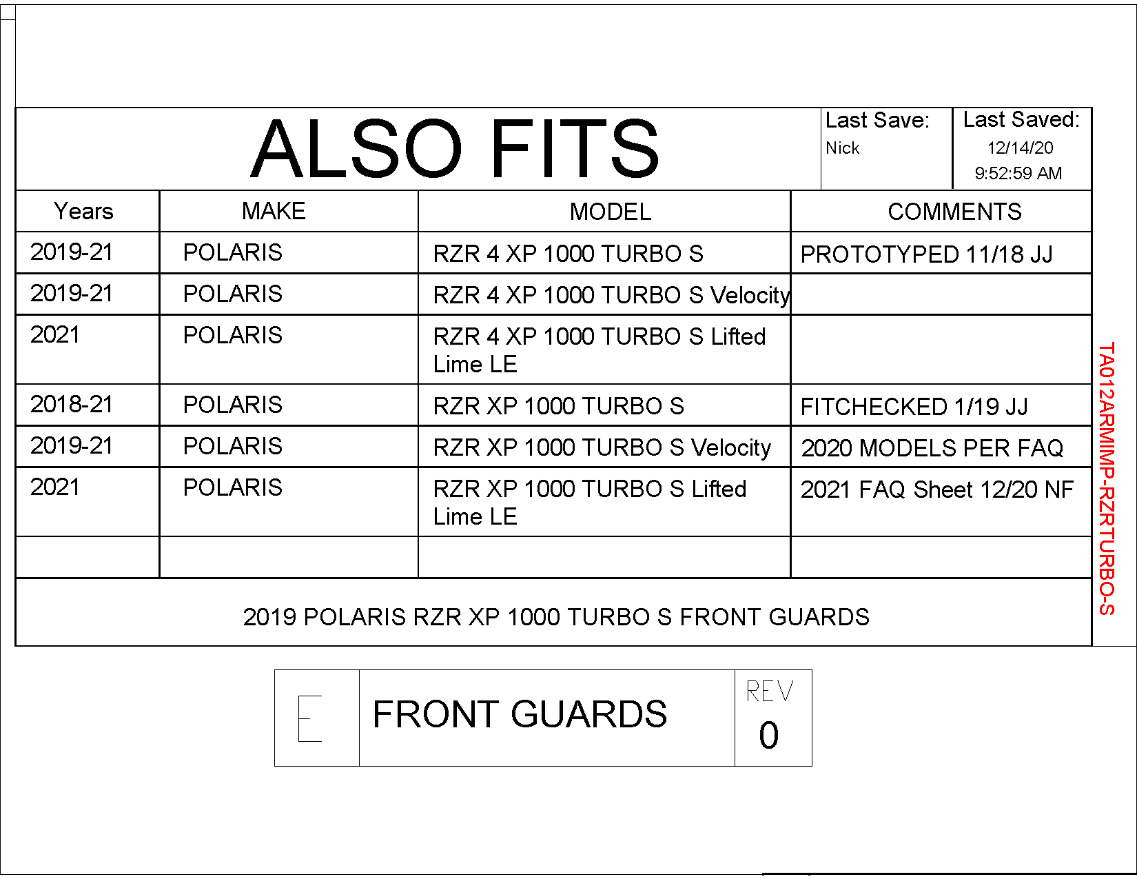 Trail Armor Front Arm Guard for Polaris RZR Turbo S