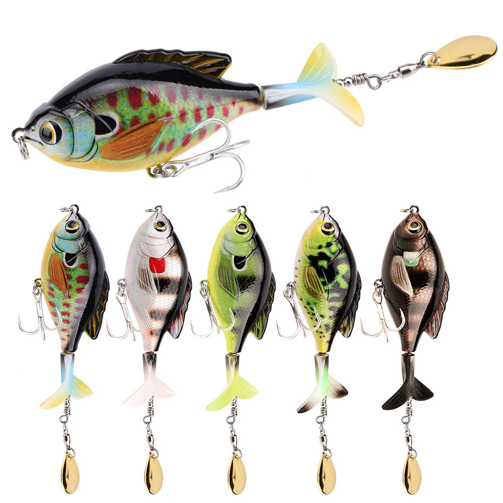 9.5cm/16.9g Propeller Rotary Tractor Bait Path Sub Bait Floating Water Rock Small Fat Water System Wave Climbing Fish bait