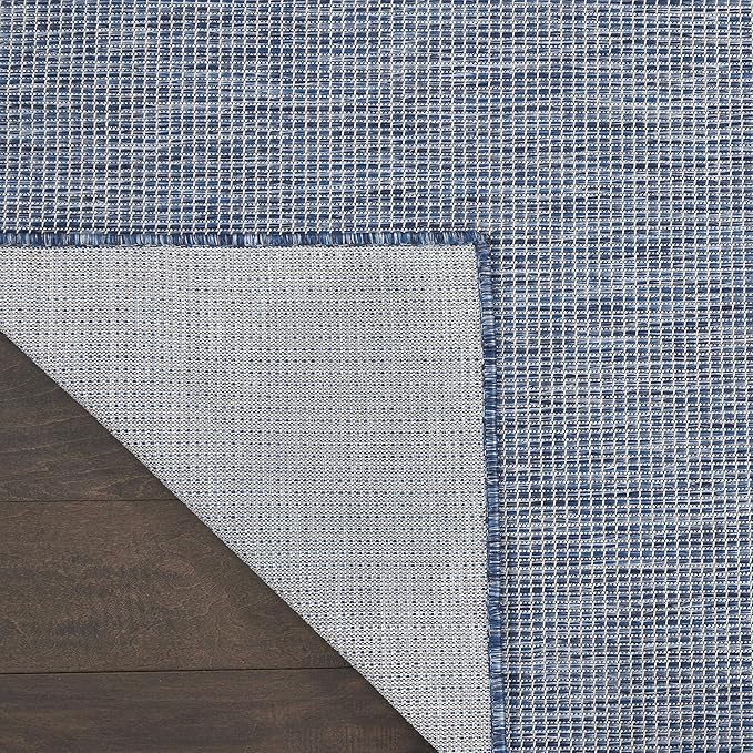 Nourison Positano Indoor/Outdoor Navy Blue 2'2" x 10' Area Rug, Easy Cleaning, Non Shedding, Bed Room, Living Room, Dining Room, Backyard, Deck, Patio (2x10)