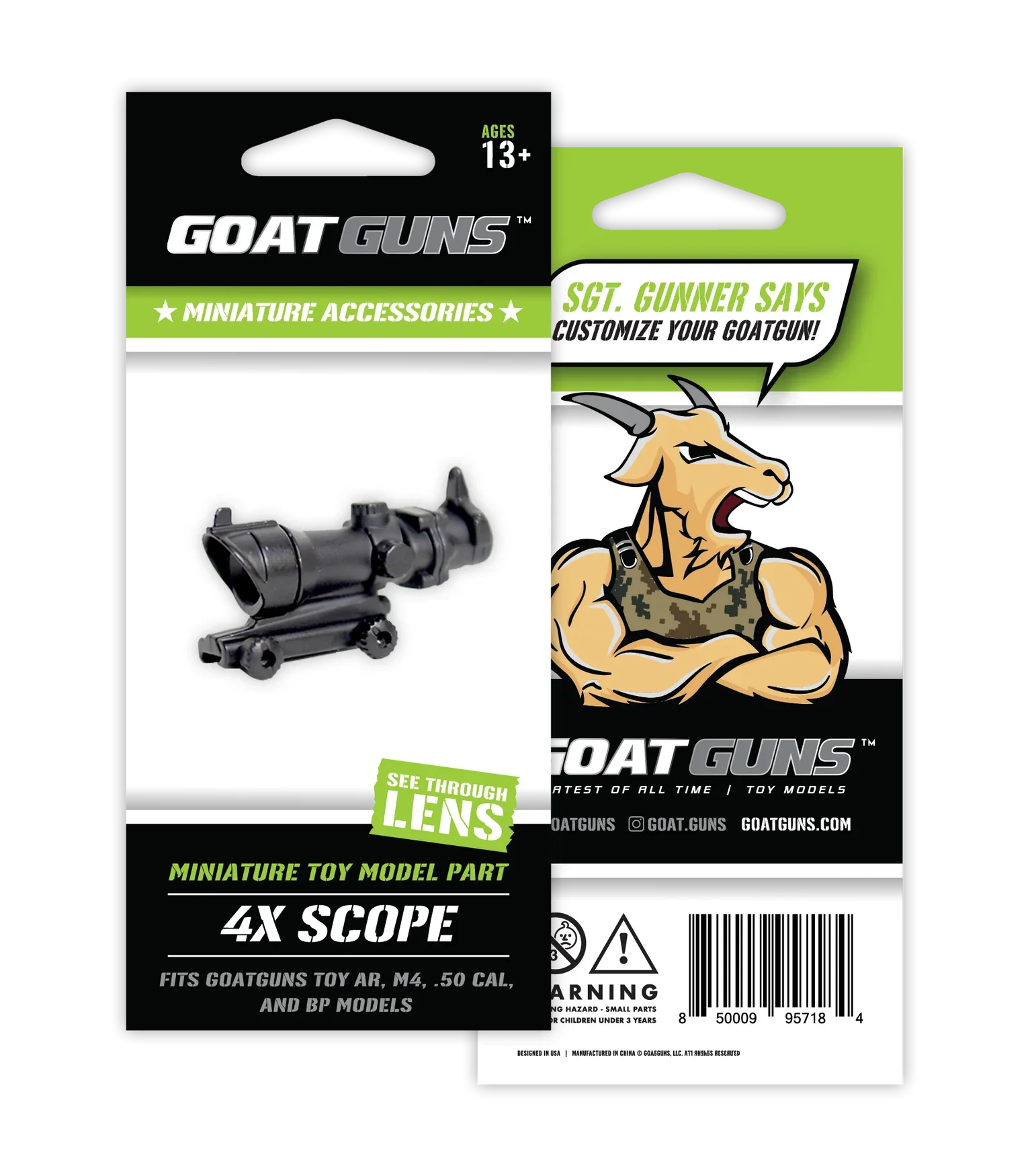 Goat Guns Miniature Toy Model 4X Scope
