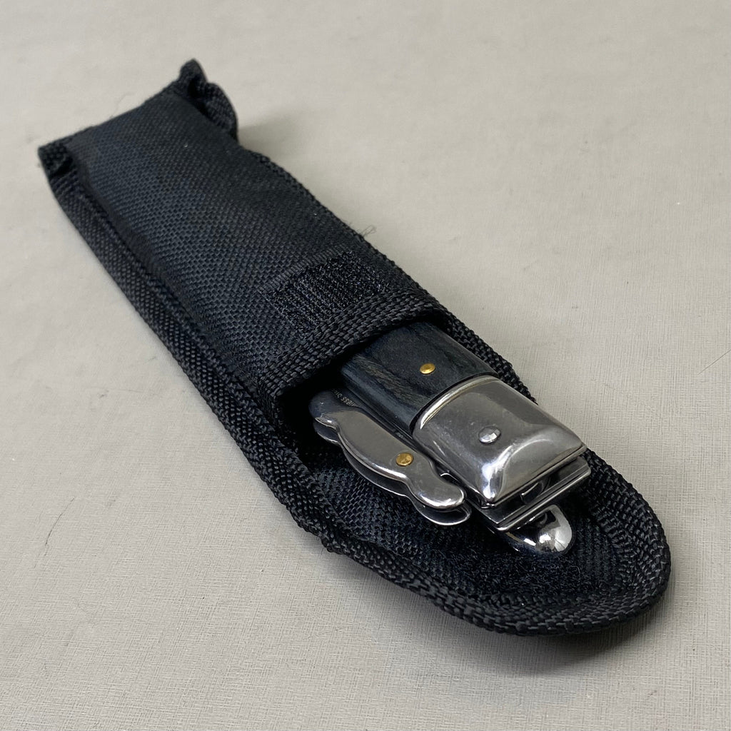 ZA@ ARMED FORCE TACTICAL Handcrafted OTF Pocket Knife 3.5" Blade 8" KnifeBlue Wood ST-10BK