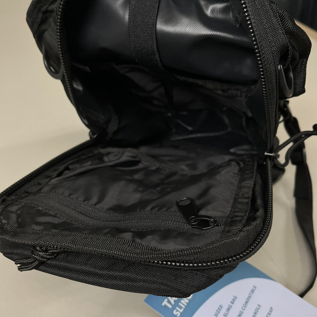 WORLD FAMOUS SPORTS Tactical Sling Travel Size Pack Padded Black TB-411-BLACK