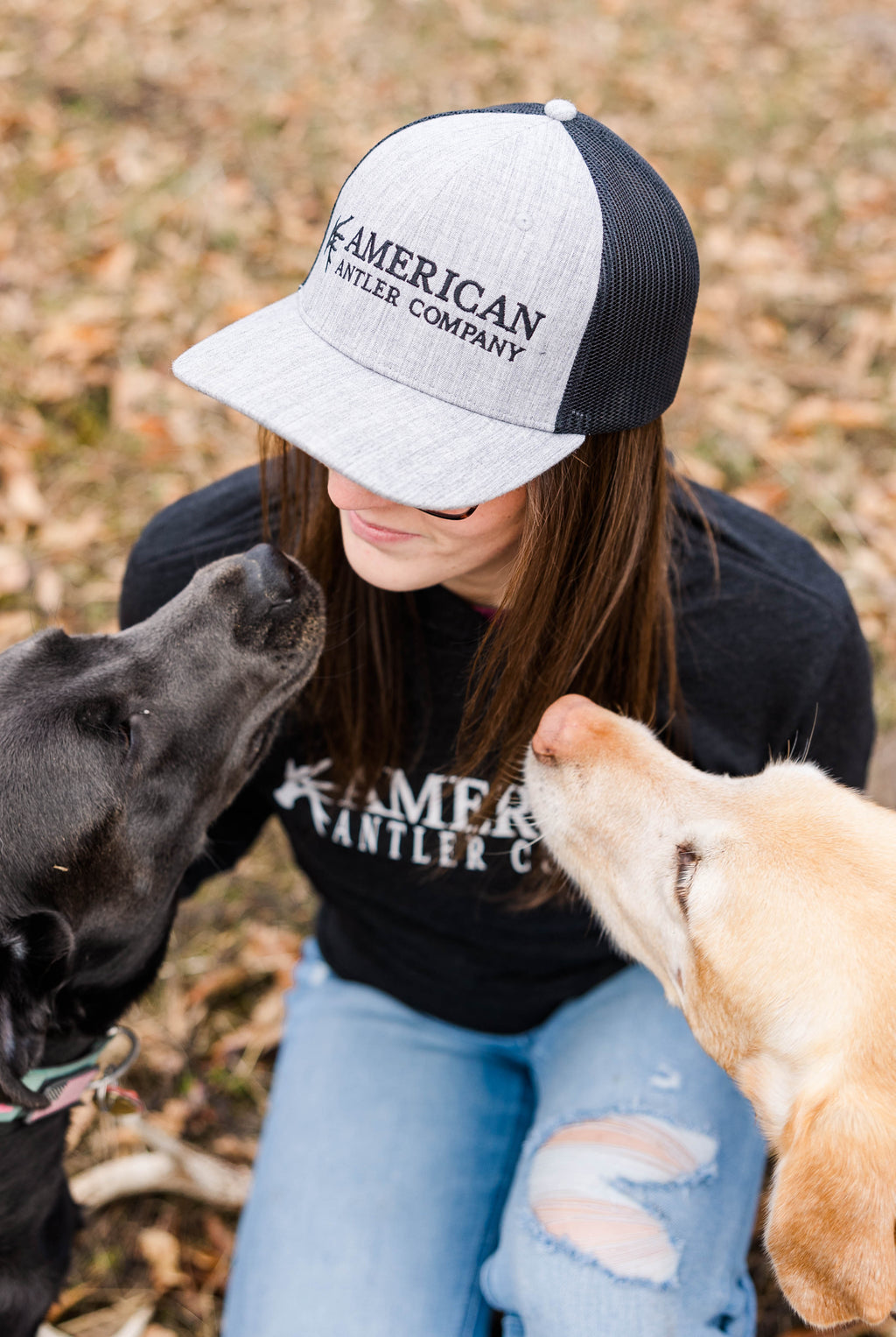 American Antler Logo Snapback Hat