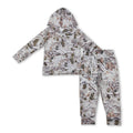 Long sleeves leaves camo hoodie pants kids boys outfits