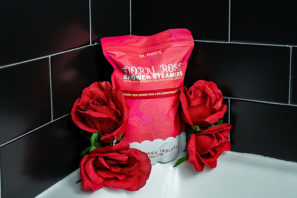 Floral Rose Scented Shower Steamers - Aromatherapy Shower Bombs, Dermatologist Approved, Pack of 14