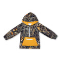 Long sleeves yellow camo pocket zipper boys hoodie