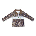 Camo duck kids boys Christmas zip pullover