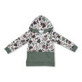 Long sleeves duck dog camo pocket kids hunting hoodie