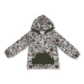 Long sleeves pocket duck deer dog camo kids boys zipper hoodie