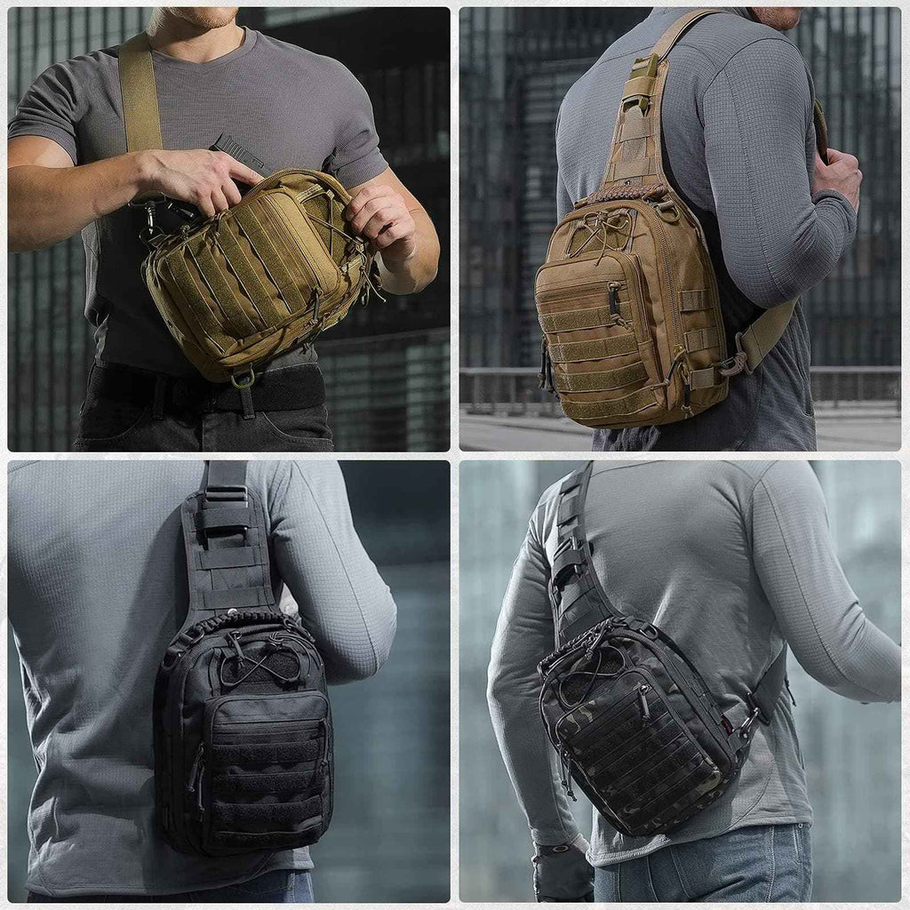 Military Tactical Sling Bag - Anti-Cut Waterproof for Outdoor Adventures