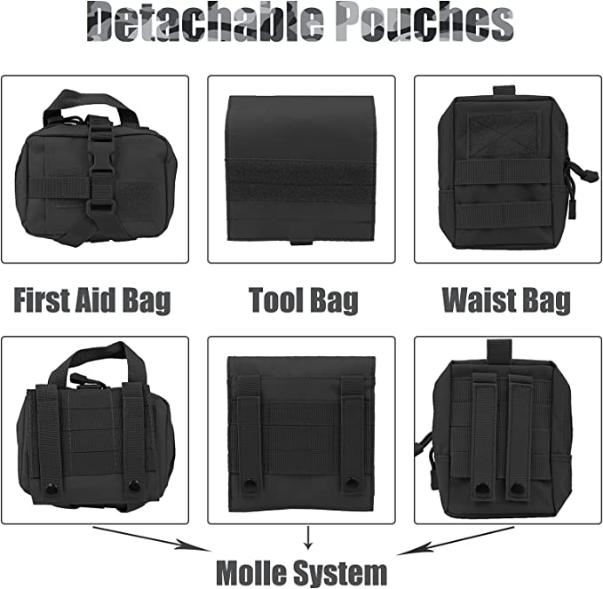 Tactical K9 Harness - Full Size - Black